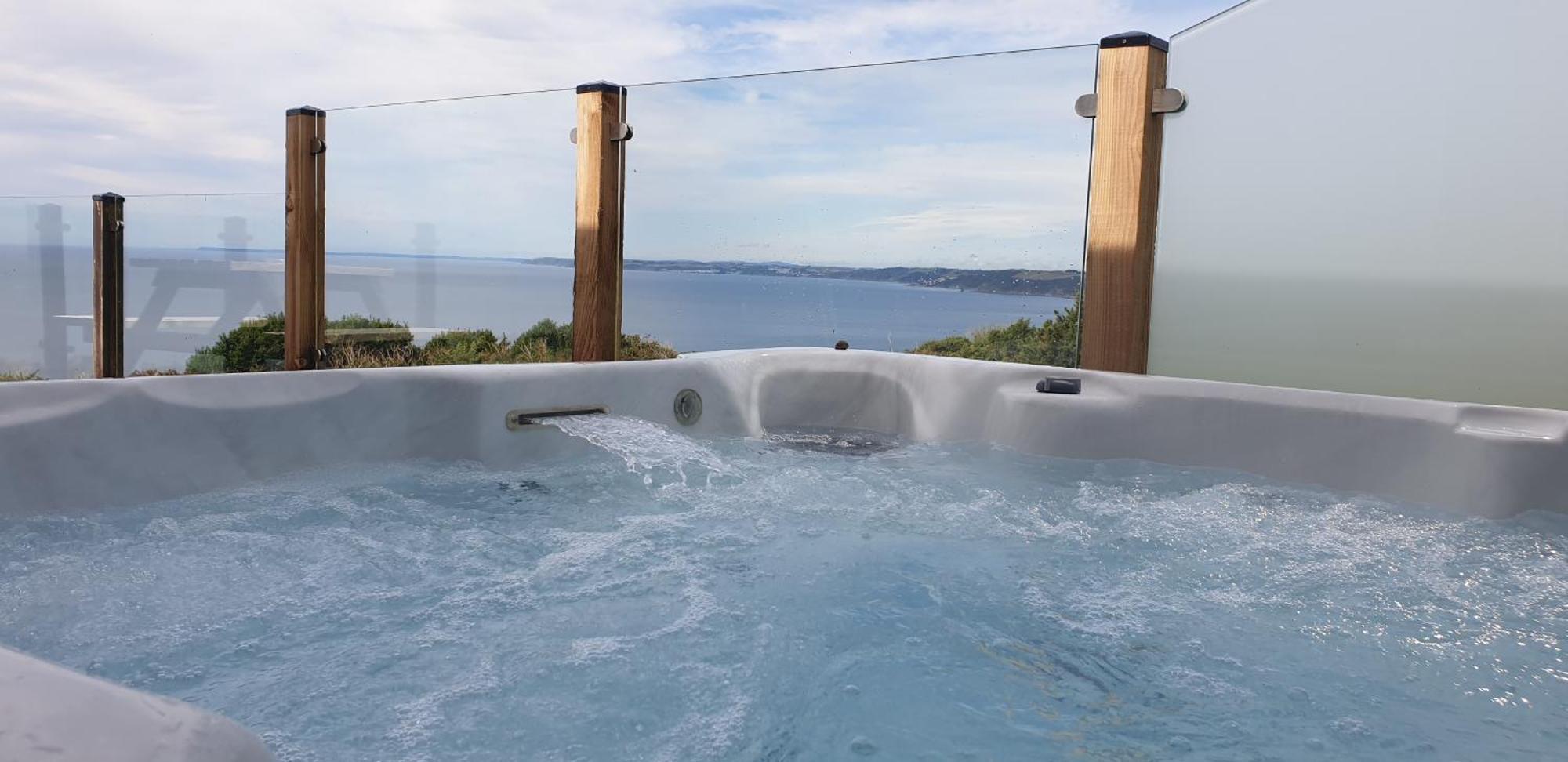 Sunset Sea View Chalet With Hot Tub Torpoint Exteriér fotografie